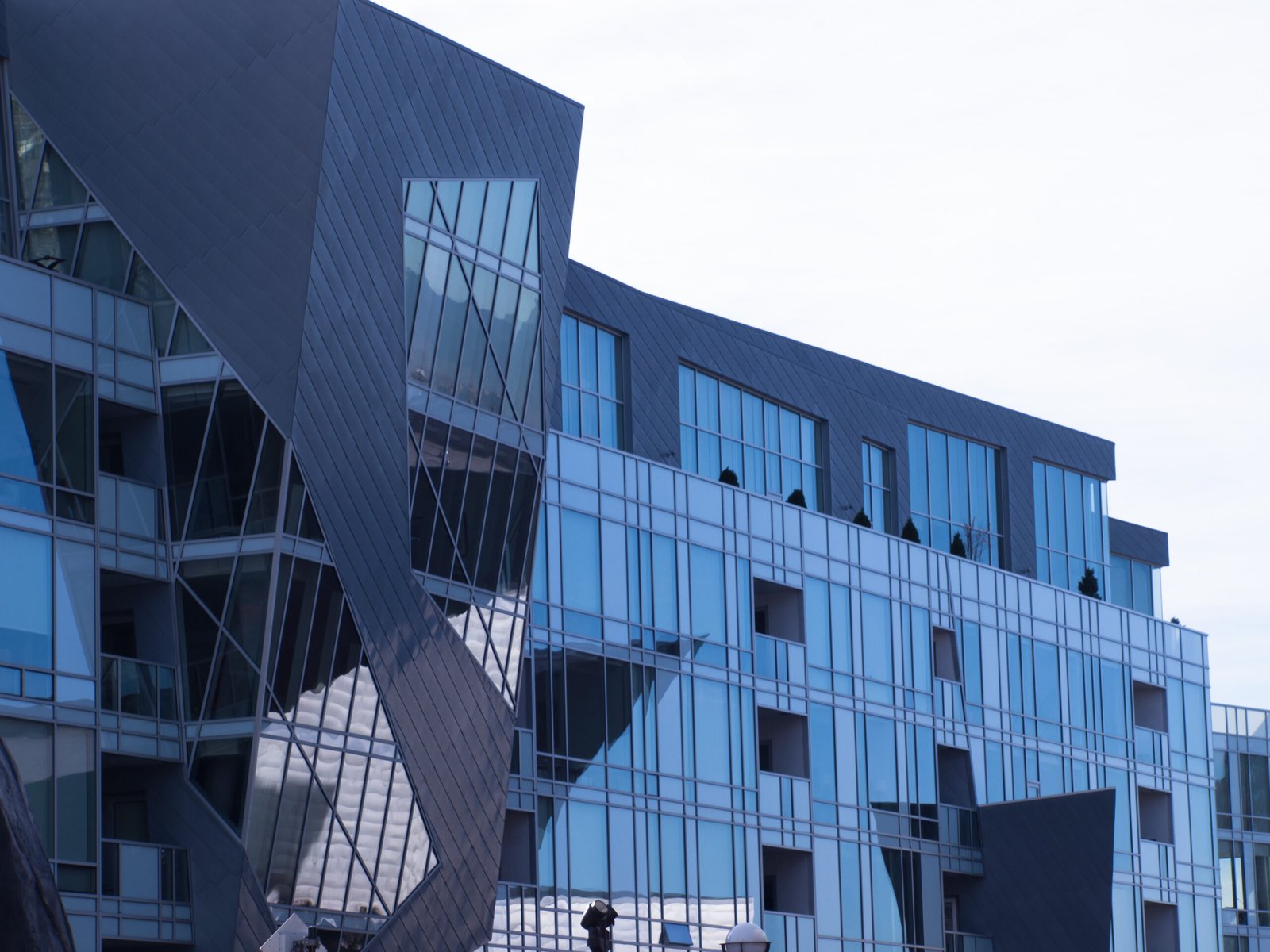 Contemporary condominium building near Art Museum in Denver, Colorado.