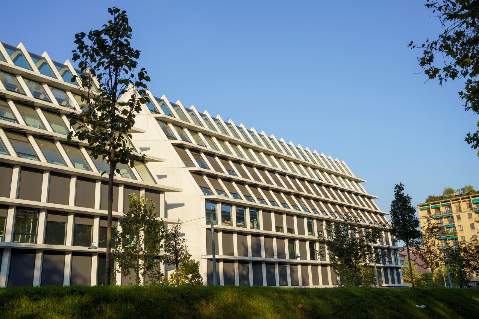 Milan, Lombardy, Italy: the modern Feltrinelli building along the Pasternak promenade